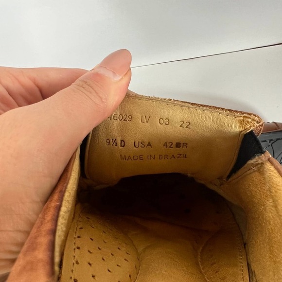 Sandro Moscoloni Men's Leather Oxford Loafer Shoes Round Toe Brown Size 9.5 - Picture 5 of 6